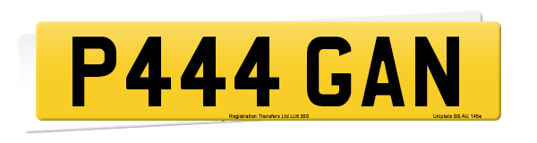 Registration number P444 GAN
